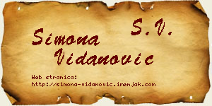 Simona Vidanović vizit kartica